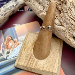 Sterling Silver Double Wave Toe Ring